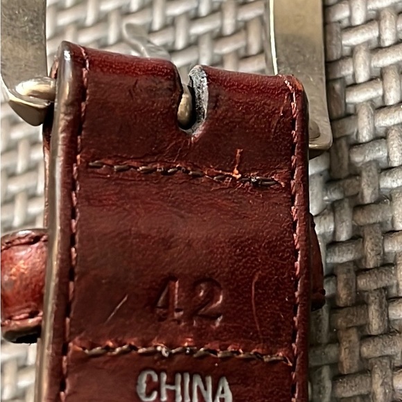 Brighton Men’s brown leather belt with metal top size 42 - Picture 4 of 4